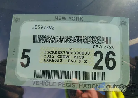 2013 Chevrolet Silverado 1500 Lt z USA, uszkodzony, nr VIN 1GCRKSE79DZ390830